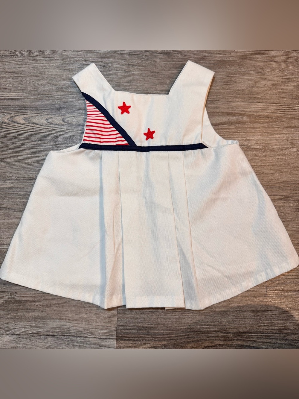 Vintage Little Bitty Nautical Sailor Top 12M Patriotic Nautical Paper Tag
